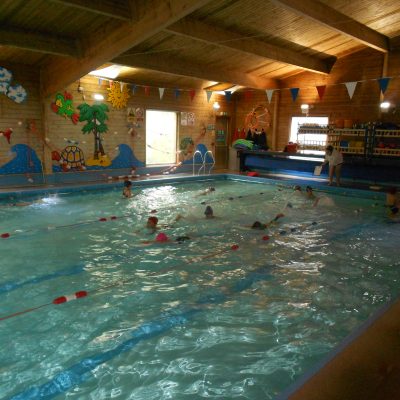 students in the swimming pool